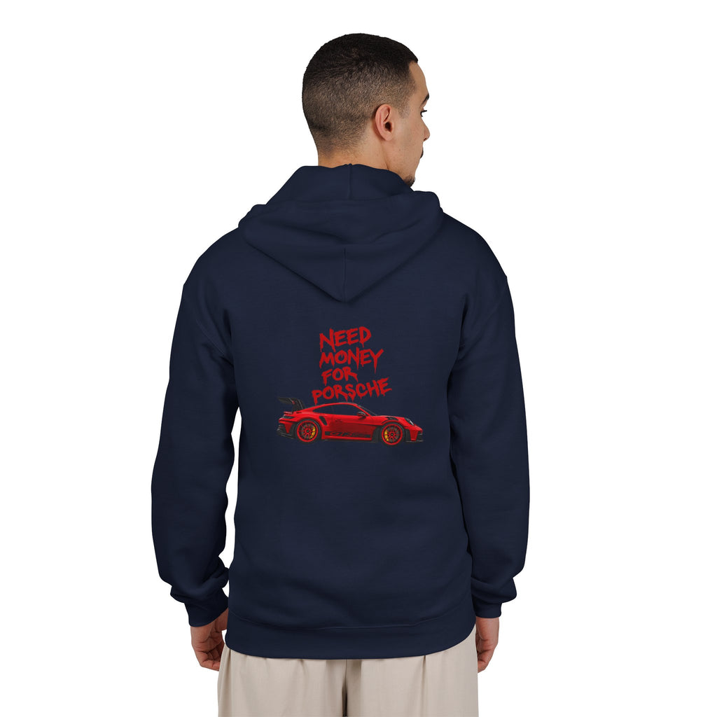 VEXO Red 911 Zip Hoodie — Vintage Sports Car Zip-Up
