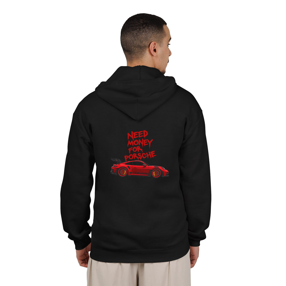 VEXO Red 911 Zip Hoodie — Vintage Sports Car Zip-Up