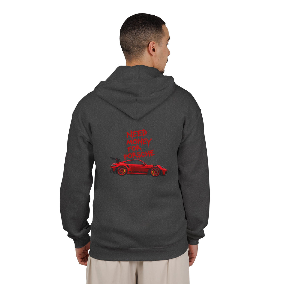 VEXO Red 911 Zip Hoodie — Vintage Sports Car Zip-Up