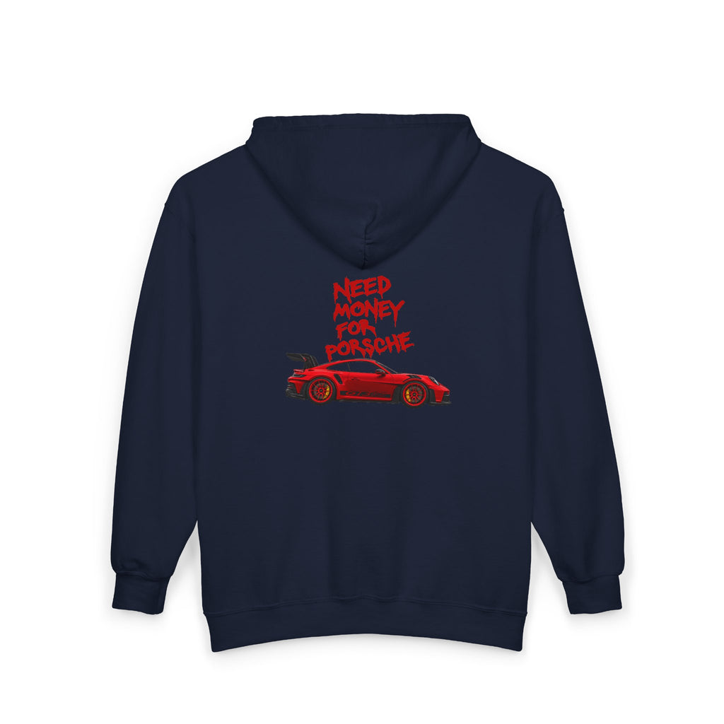 VEXO Red 911 Zip Hoodie — Vintage Sports Car Zip-Up
