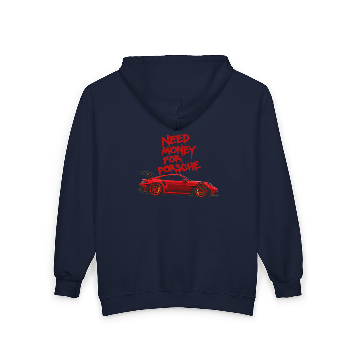 VEXO Red 911 Zip Hoodie — Vintage Sports Car Zip-Up