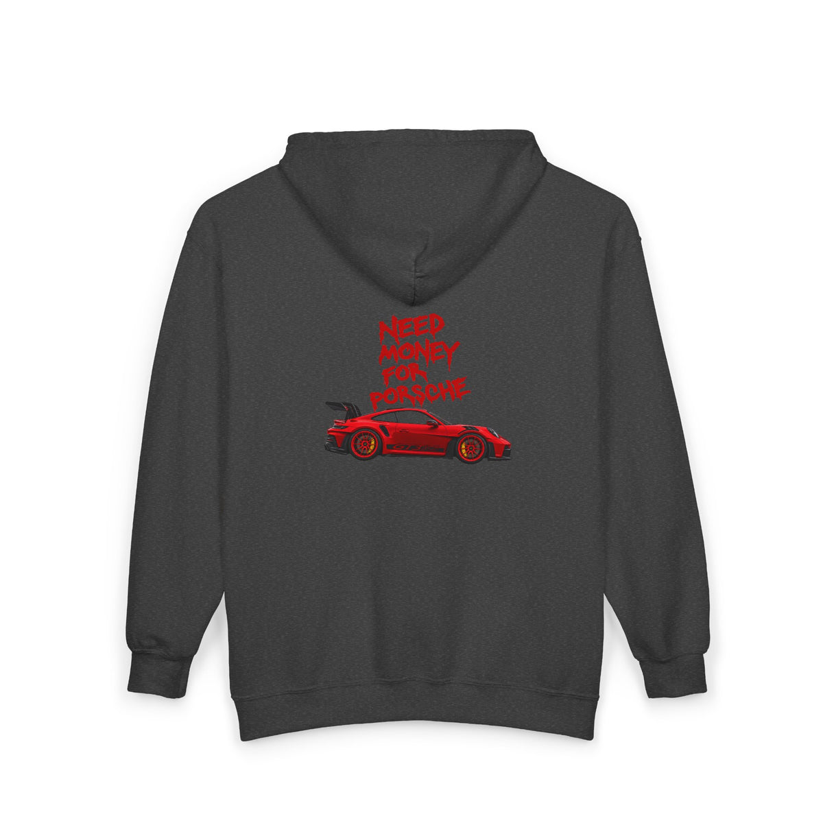 VEXO Red 911 Zip Hoodie — Vintage Sports Car Zip-Up