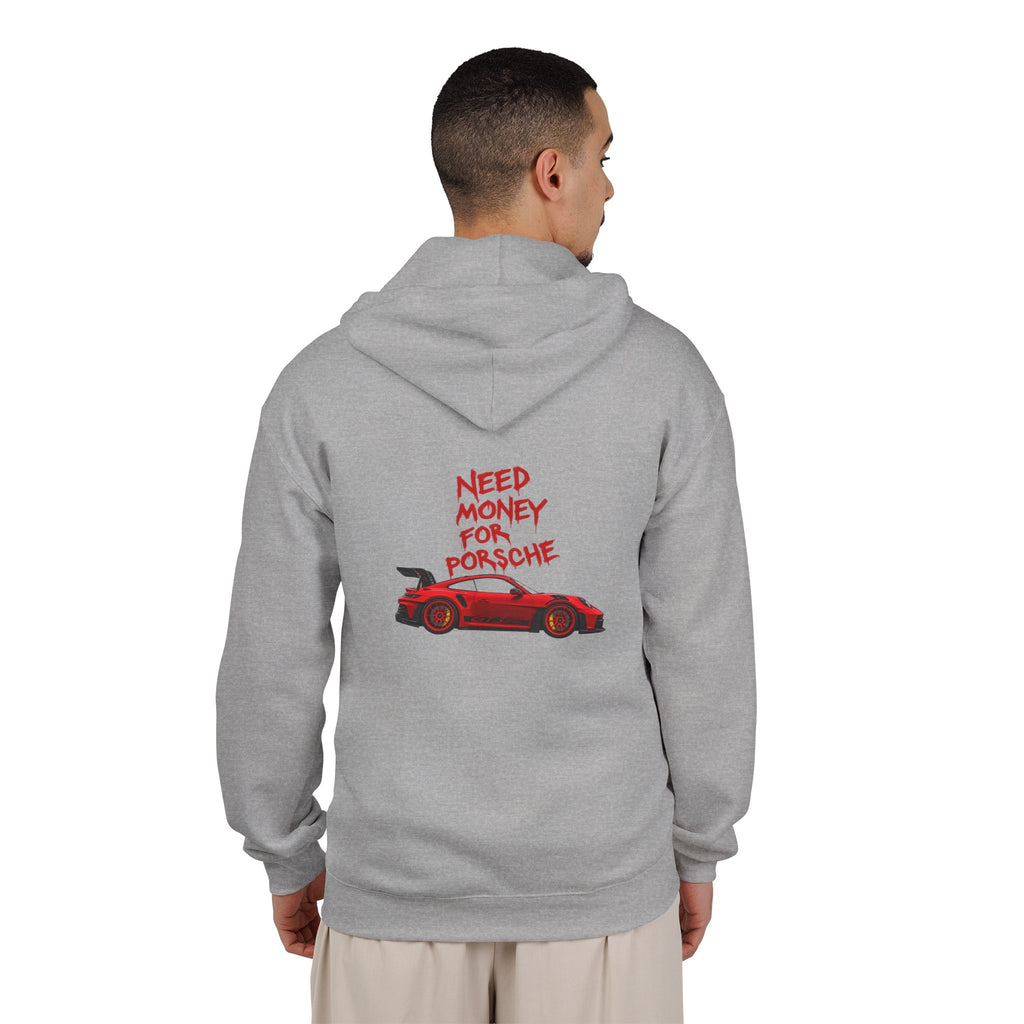 VEXO Red 911 Zip Hoodie — Vintage Sports Car Zip-Up