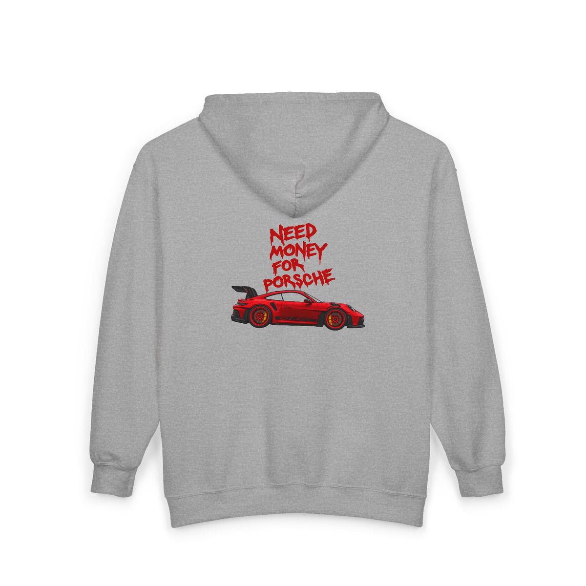 VEXO Red 911 Zip Hoodie — Vintage Sports Car Zip-Up